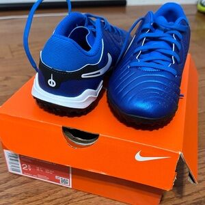 Nike Blue and White Indoor soccer Sneakers with Textured Upper